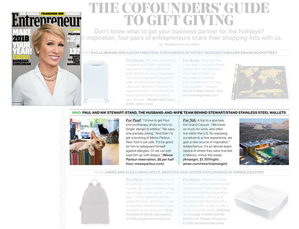 PRESS // ENTREPRENEUR : GUIDE TO GIFTING