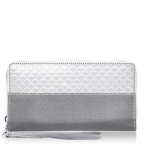 Zipper Wristlet Wallet Diamond Small, Silver – STEWART/STAND®